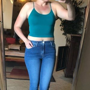Blue crop top